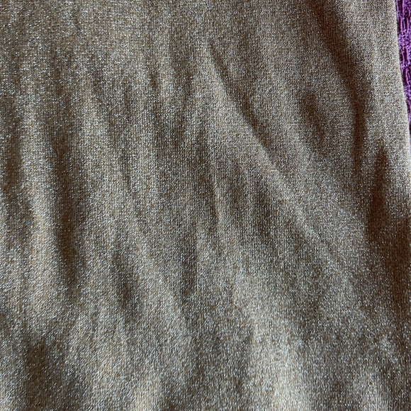 Vintage Maurada Metallic Gold Midi Skirt Large - Picture 2 of 4